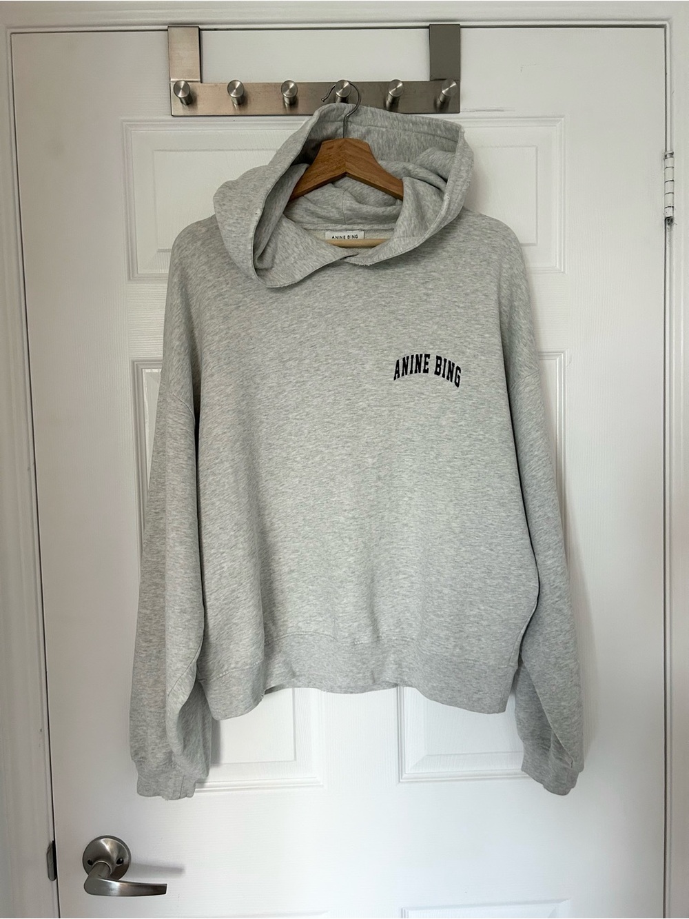 Anine Bing Light Grey Alec Hoodie - size S